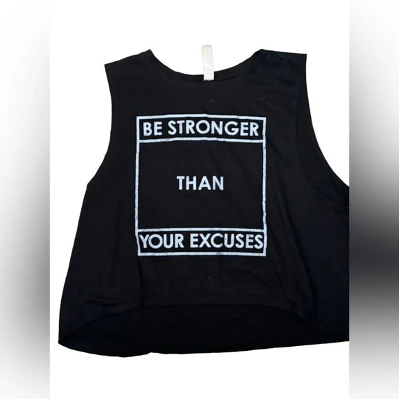 Guru Active Be Stronger than Your Excuses sleeveless Small - Picture 1 of 4